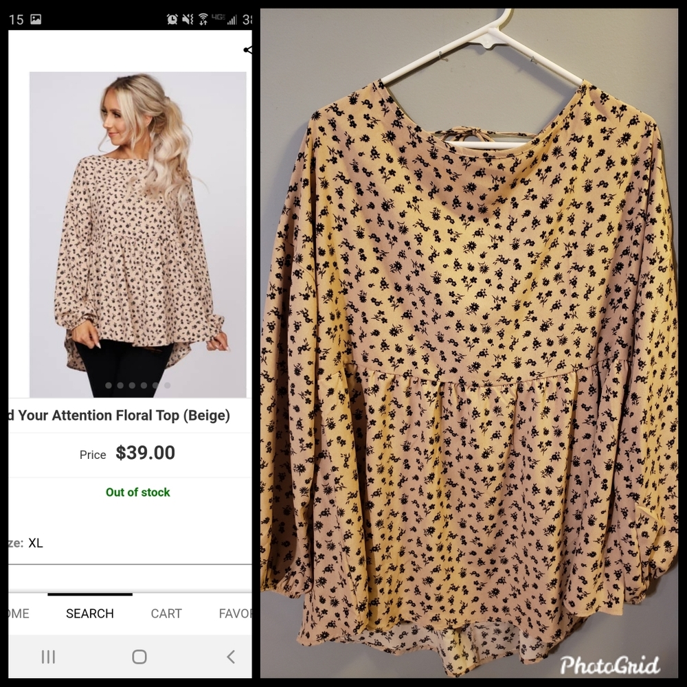 Floral, baby doll top